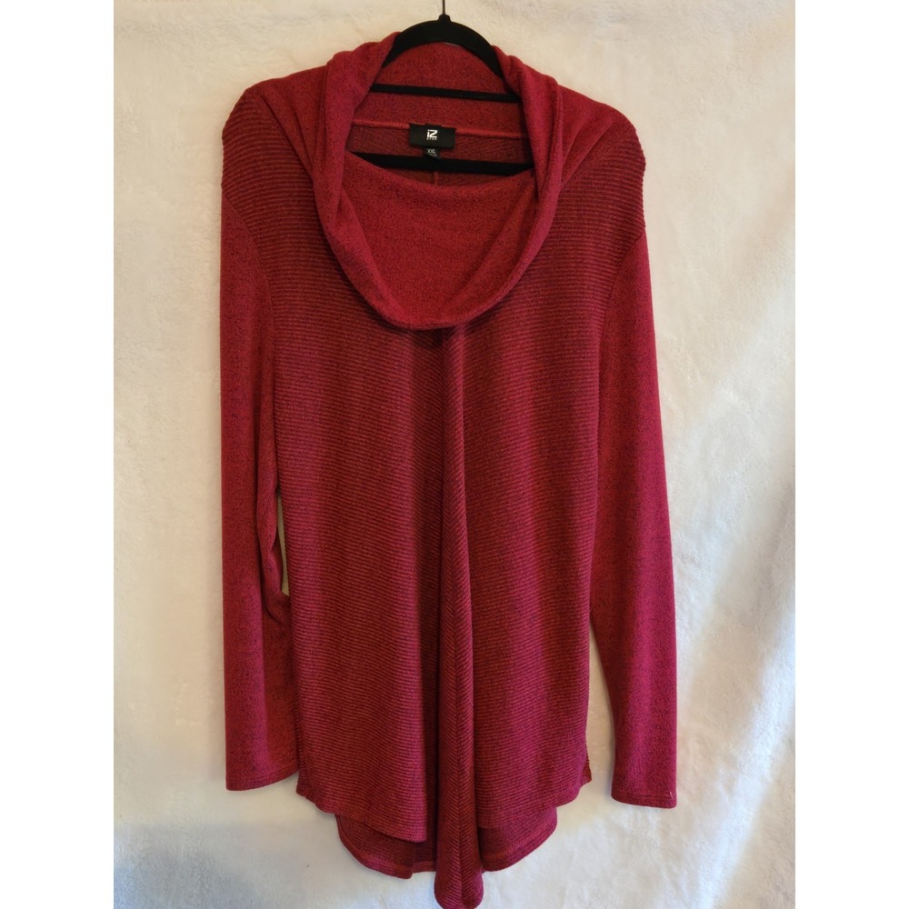 iZbyer Red Womens Sweater XXL Loose Fitting Cowl Neck‎ Wear With Leggings